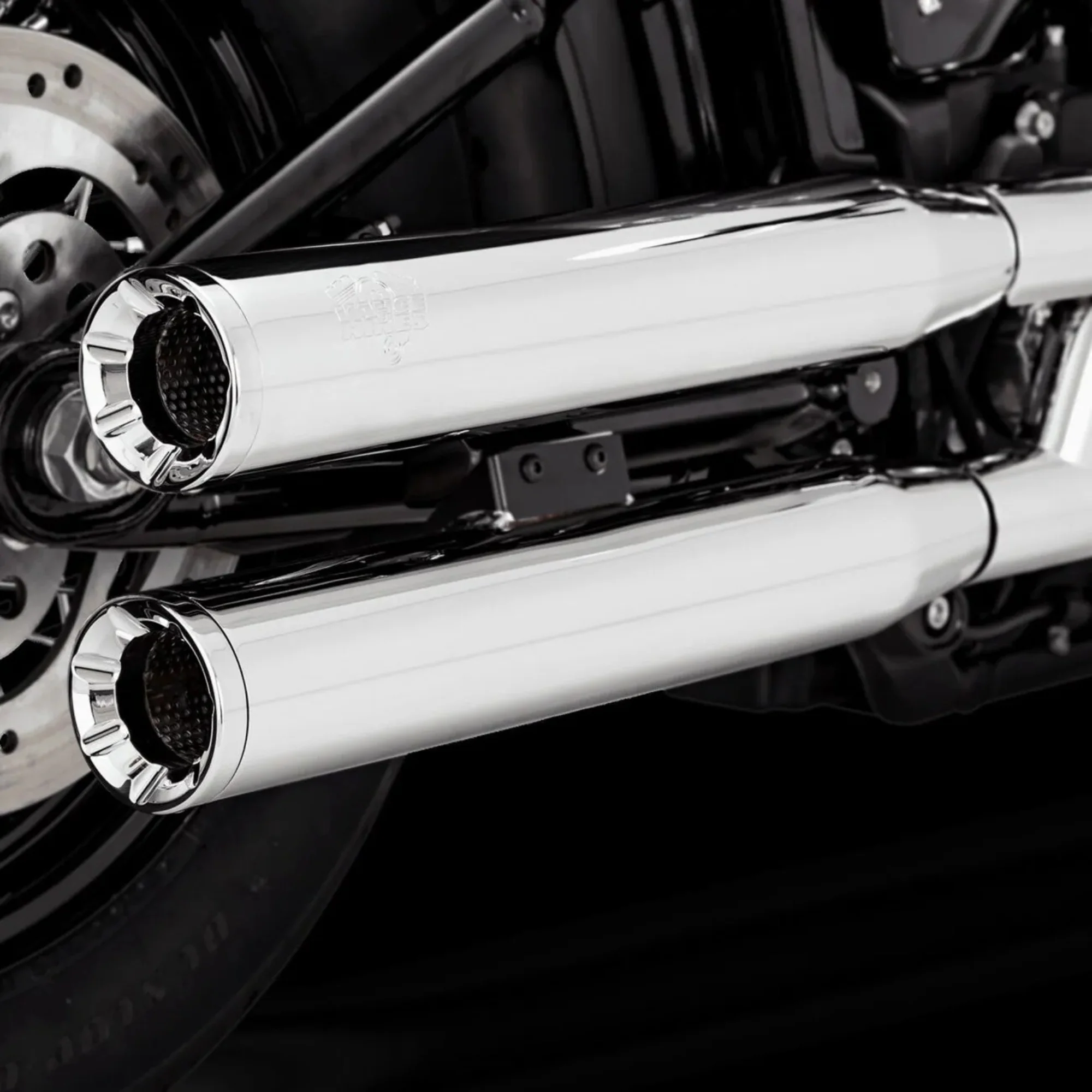VANCE & HINES - Silencieux 3" Eliminator 300 PCX - Softail 18-24 Chrome ou Noir - Image 3