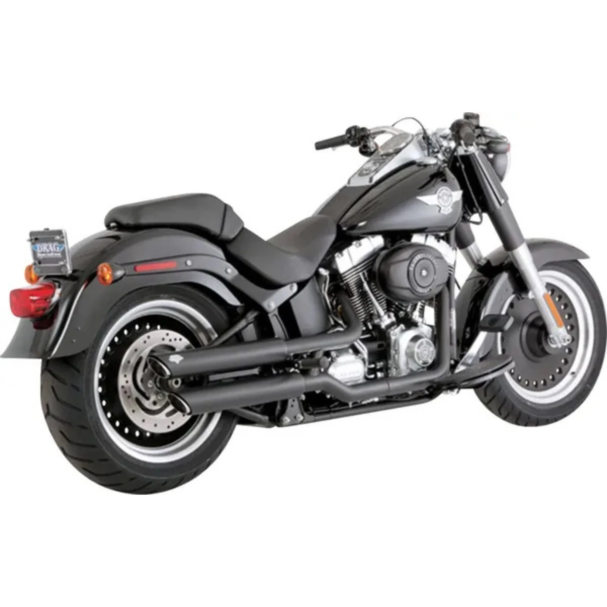 VANCE & HINES - Silencieux 3" Twin Slash PCX - Softail 10-17 Chrome ou Noir - Image 10