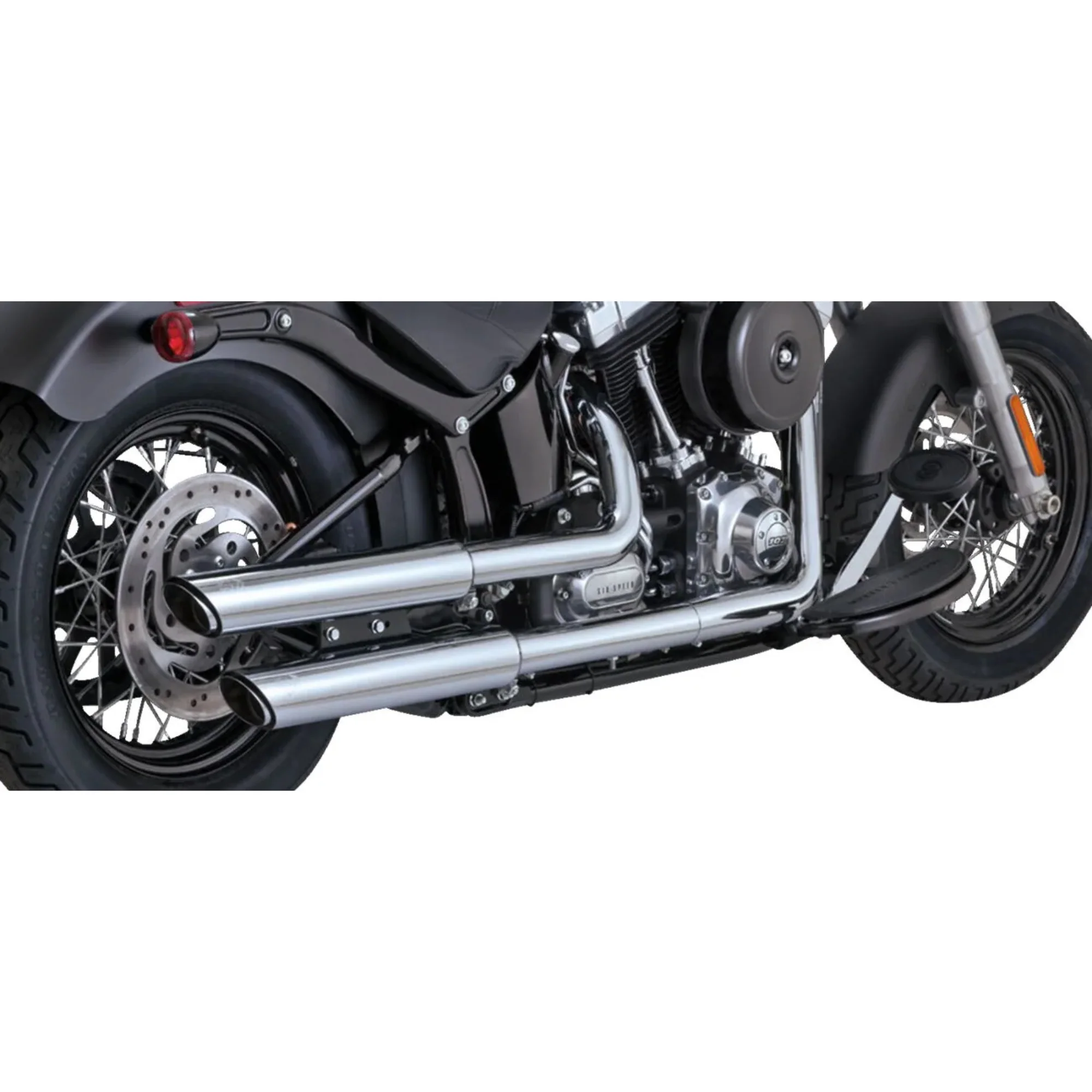 VANCE & HINES - Silencieux 3" Twin Slash PCX - Softail 10-17 Chrome ou Noir - Image 2