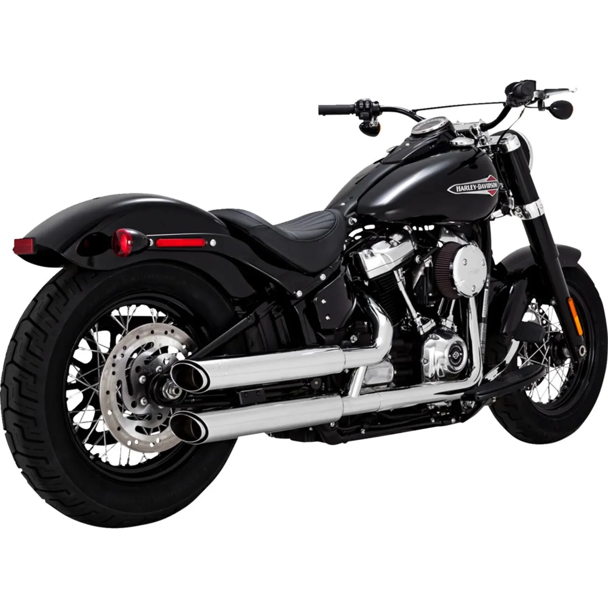 VANCE & HINES - Silencieux 3" Twin Slash PCX - Softail 18-24 Chrome ou Noir