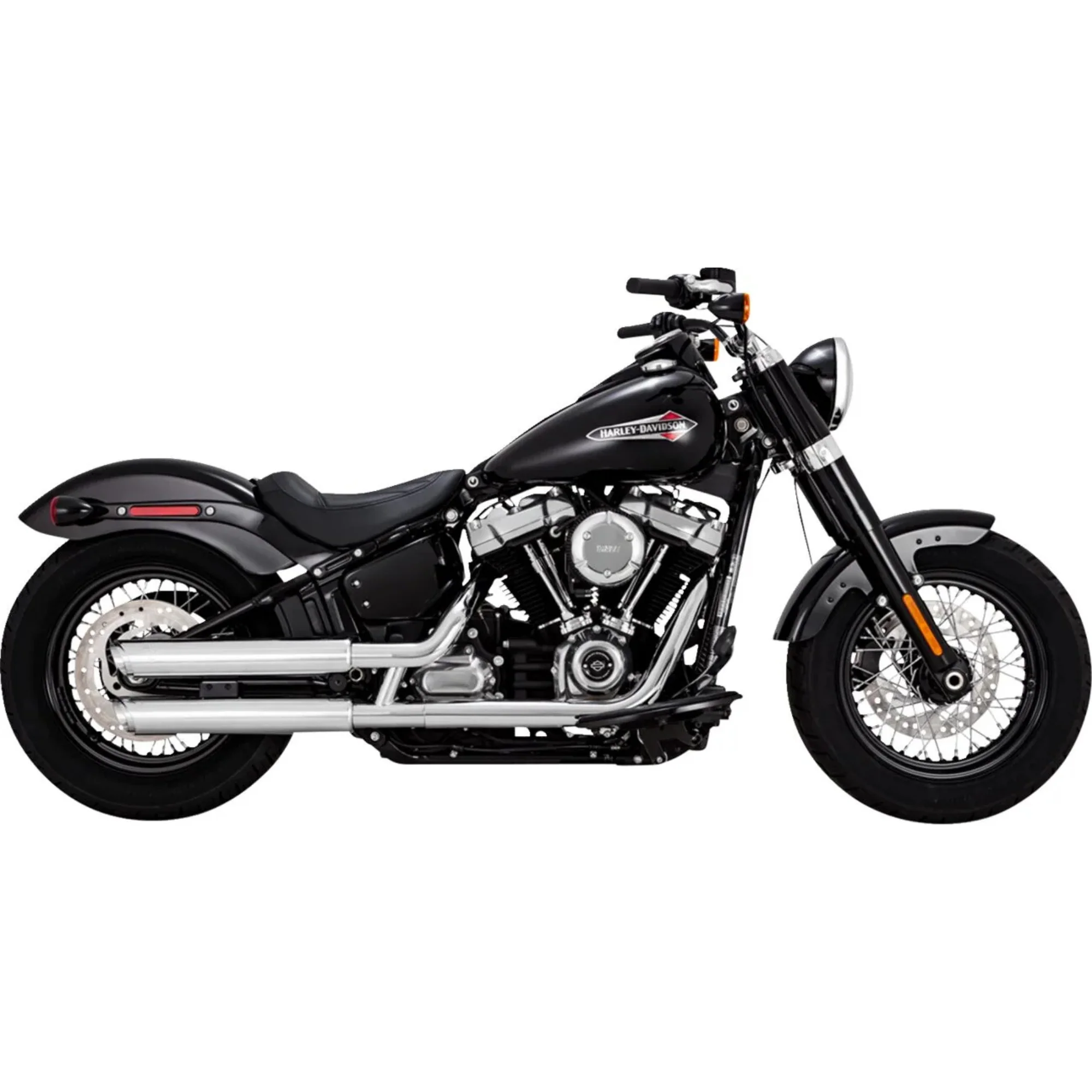VANCE & HINES - Silencieux 3" Twin Slash PCX - Softail 18-24 Chrome ou Noir - Image 3