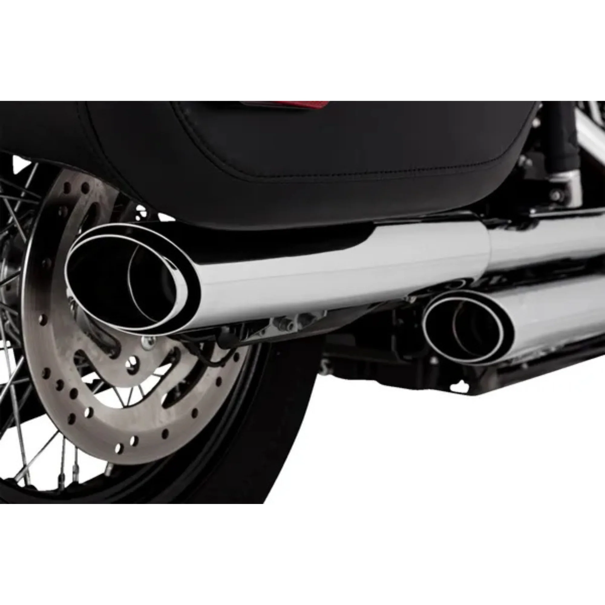 VANCE & HINES - Silencieux 3" Twin Slash PCX - Softail FLI, FLHC(S), FLDE 18-24 Chrome ou Noir - Image 2