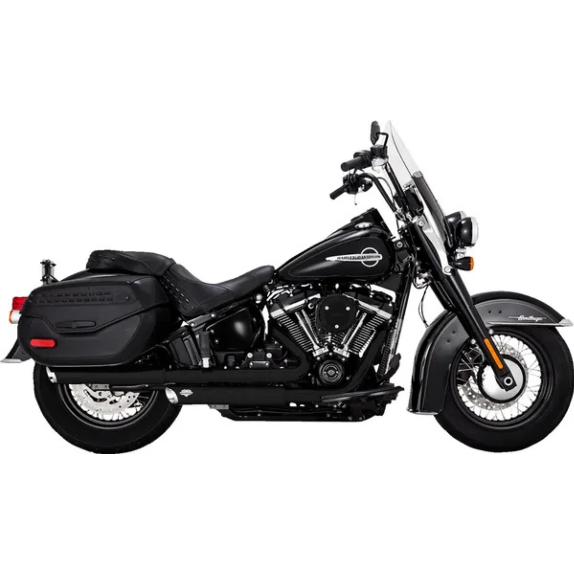 VANCE & HINES - Silencieux 3" Twin Slash PCX - Softail FLI, FLHC(S), FLDE 18-24 Chrome ou Noir - Image 5