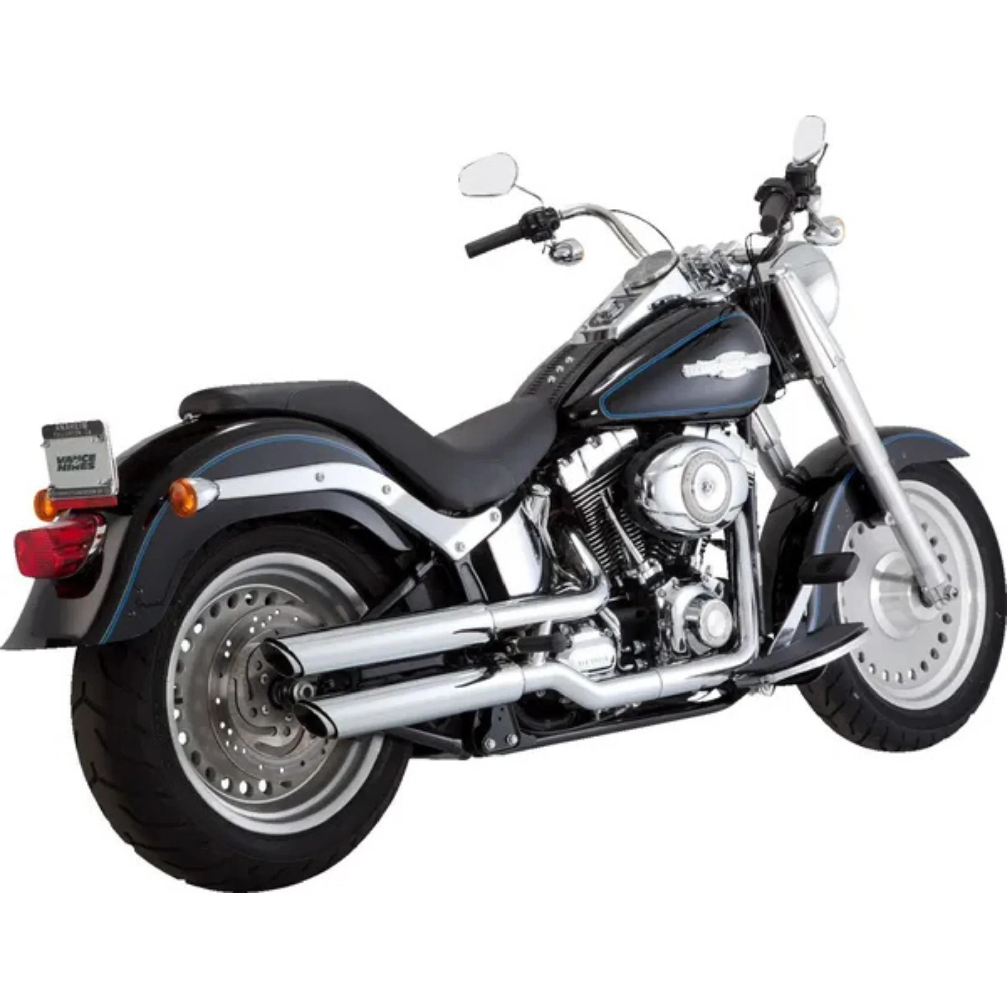 VANCE & HINES - Silencieux 3" Twin Slash - Softail 07-09 Chrome ou Noir - Image 3