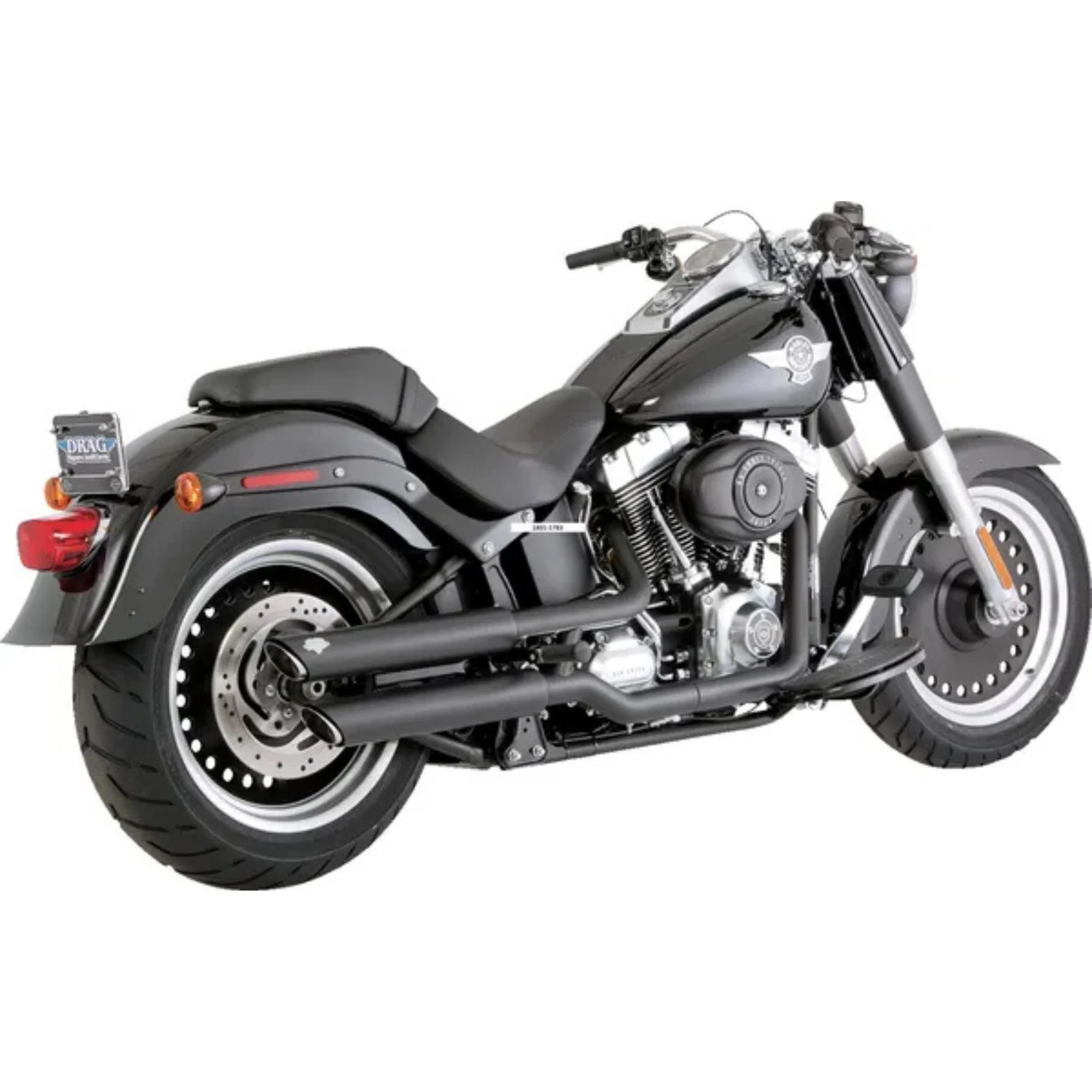 VANCE & HINES - Silencieux 3" Twin Slash - Softail 07-09 Chrome ou Noir - Image 4