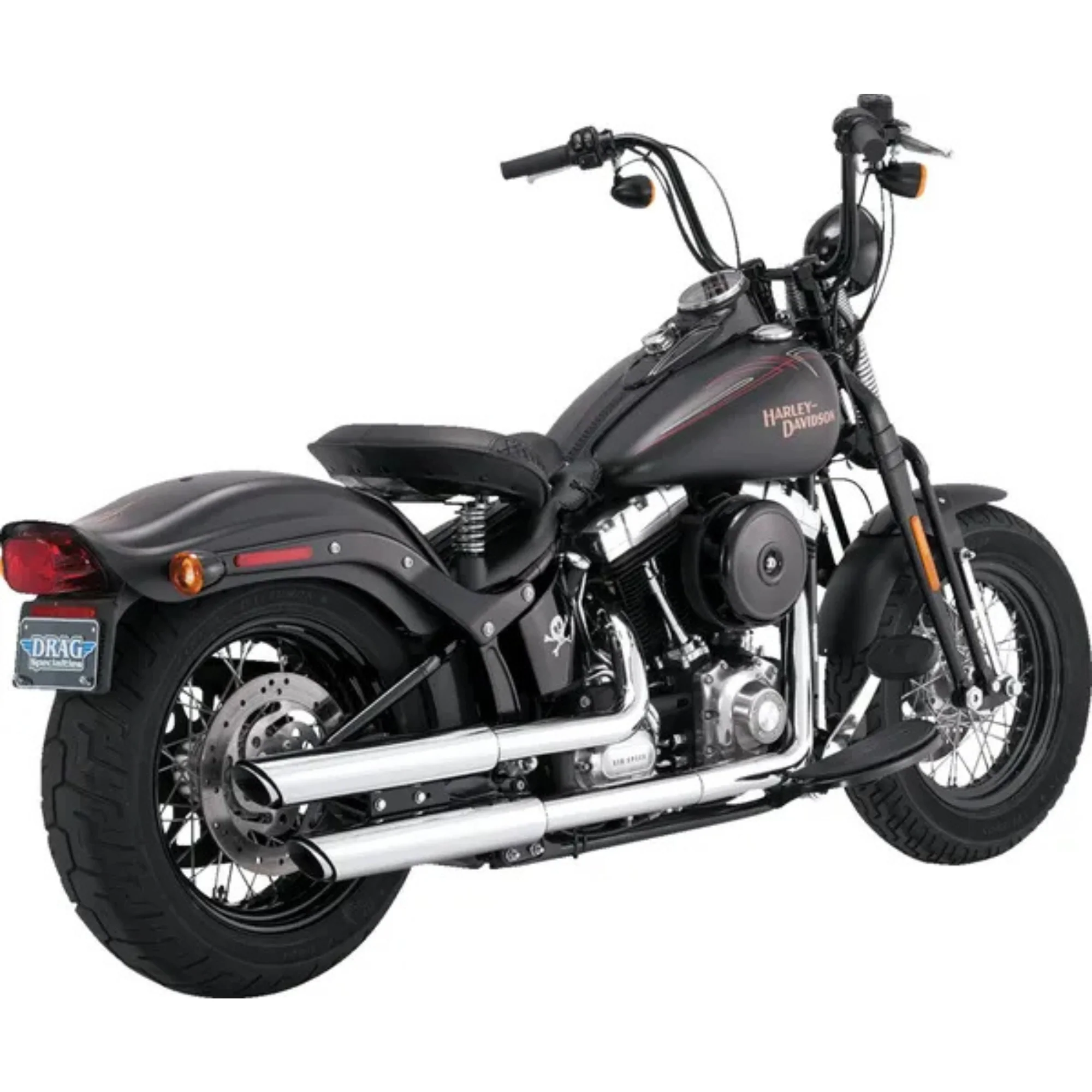 VANCE & HINES - Silencieux 3" Twin Slash - Softail 07-09 Chrome ou Noir - Image 5