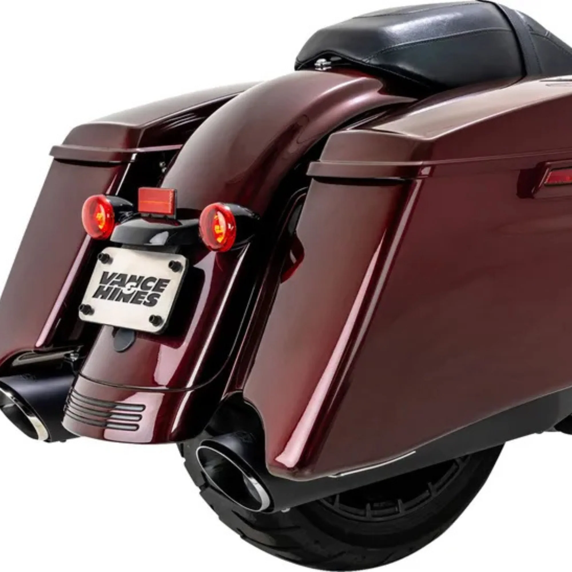 VANCE & HINES - Silencieux 4" Twin Slash - Touring 17+ Noir ou Chrome - Image 4