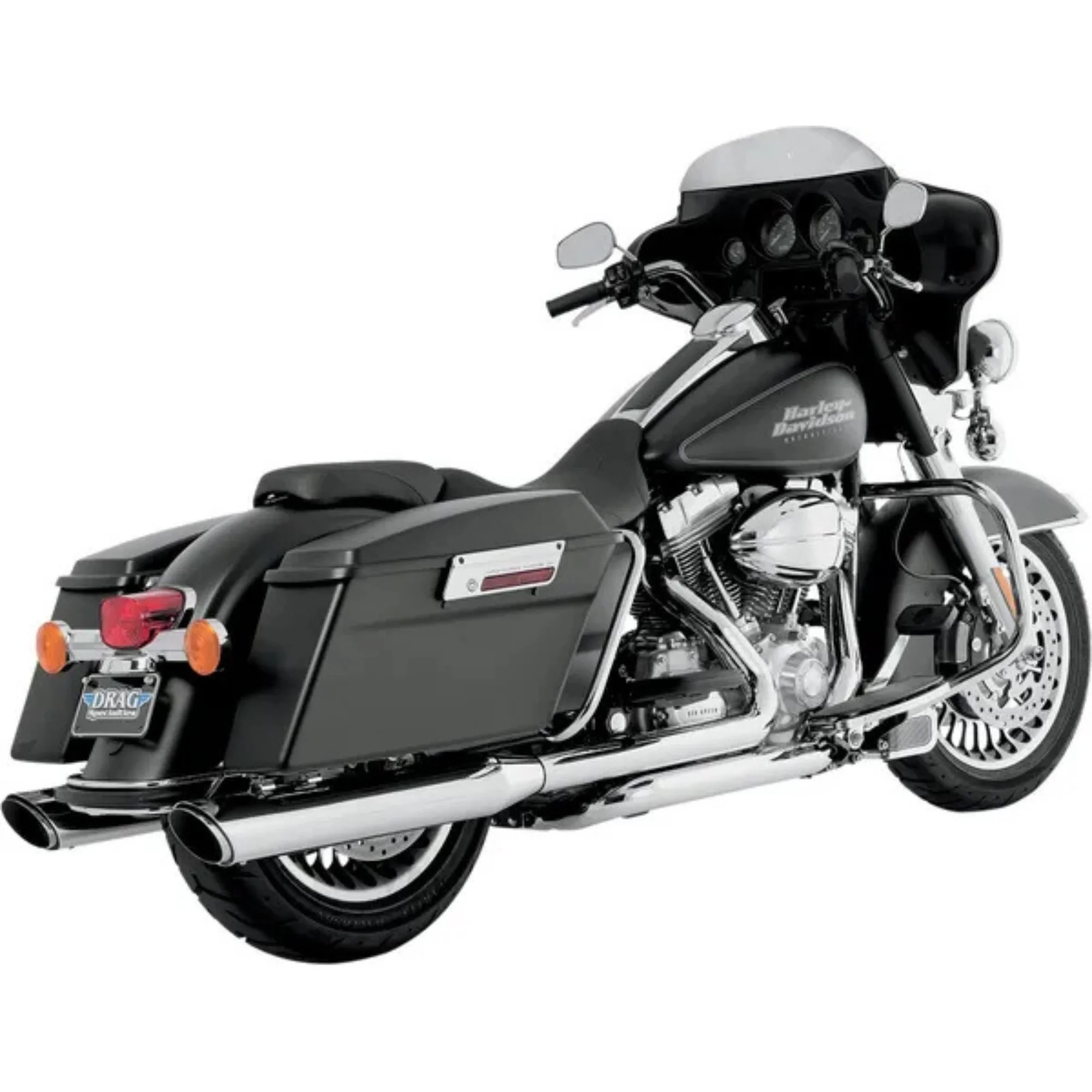VANCE & HINES - Silencieux 4" Twin Slash - Touring 95-16 Chrome